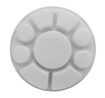 9 Compartment White Thali Plates - Back