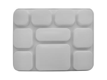 10 Compartment White Party Thali Plates - Back