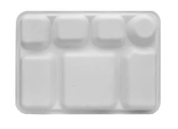 7 Compartment Biodegradable Thali Plates - Back