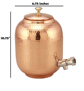 Hammered Copper Water Dispenser Matka