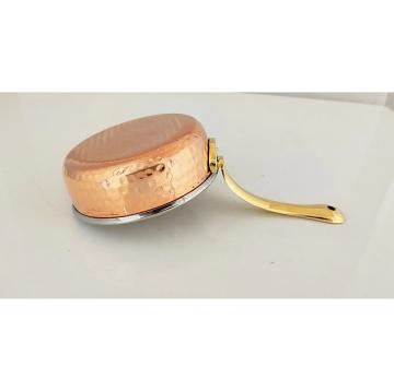 Hammered Copper Stainless Steel Serving Fry Pan Hammered Copper Stainless Steel Serving Fry Pan