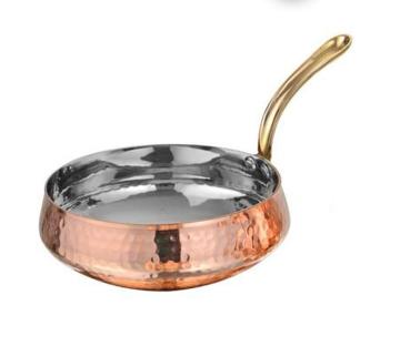 Traditional Indian Design Copper Serving Belly Pan
