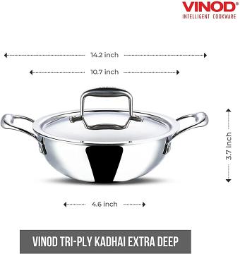 Vinod Stainless Steel Deep Kadhai