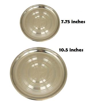 Stainless Steel Thali Plate - 2 Sizes