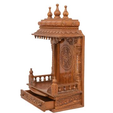 Feature the gopura wooden mandir positioned to the left side of the image Feature the gopura wooden mandir positioned to the left side of the image