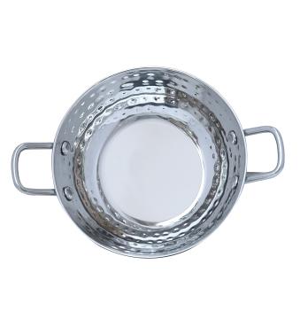 Hammered Stainless steel serving karahi for restaurants Hammered Stainless steel serving karahi for restaurants