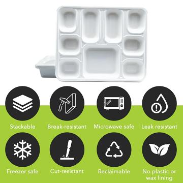 9 compartment disposable eco-friendly plates / thali / tray