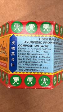 Tiger Balm Red Ingredients