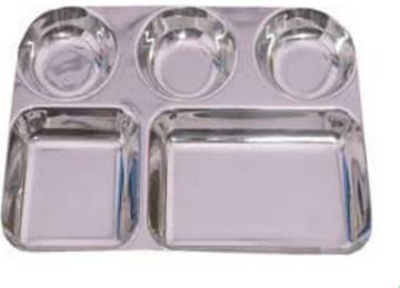 Stainless Steel 5 Compartment Thali