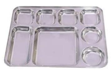 8 Compartmet stainless steel thali plate