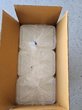 150 Pcs 3 Compartment to-go containers with lid