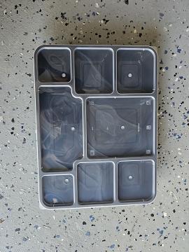 8 Compartment thali plate to go container lid - Front side