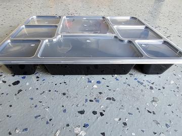 8 Compartment to-go container thali plate lid