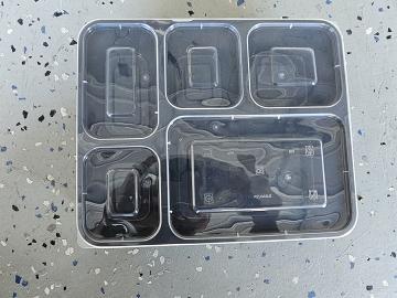 5 compartment reusable thali plate with lid