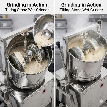 Commercial Tilting Stone Wet Grinder for South Indian Food