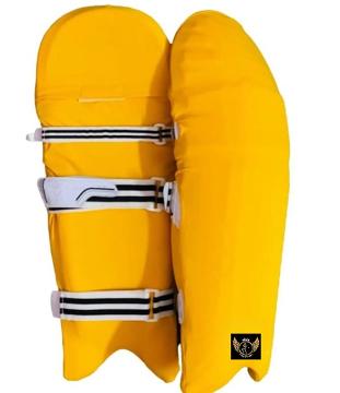 Yellow cricket batting pads cover