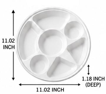 7 compartment eco-friendly biodegradable meal plate thali
