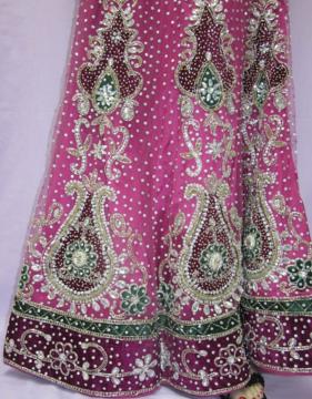 Fuchsia Net Bridal Lehenga Fuchsia Net Bridal Lehenga