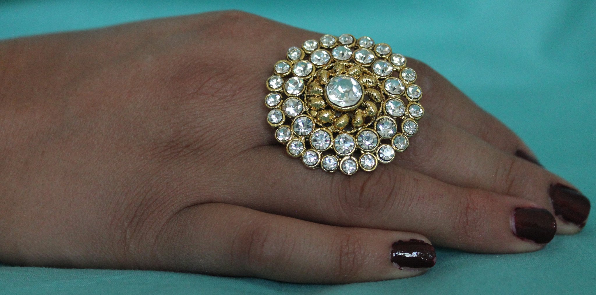 Fashion symbolic ring in 14k Gold | Las Villas Jewelry