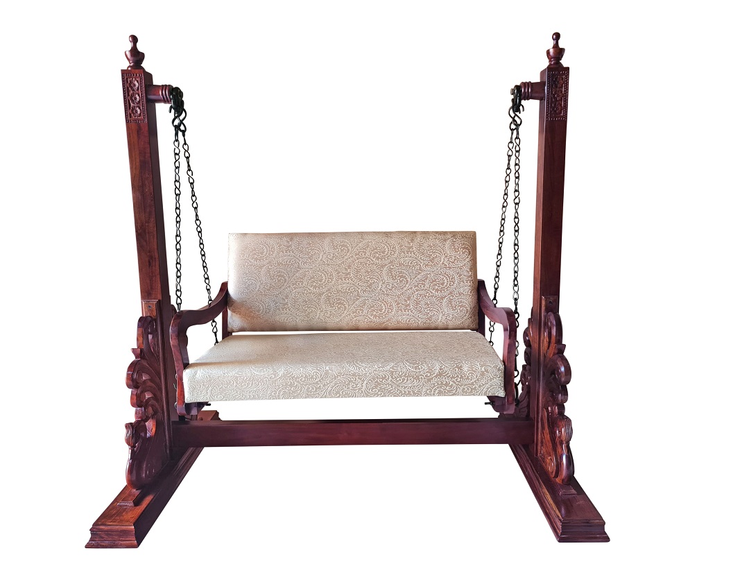 Carved Wooden Jhoola Swing