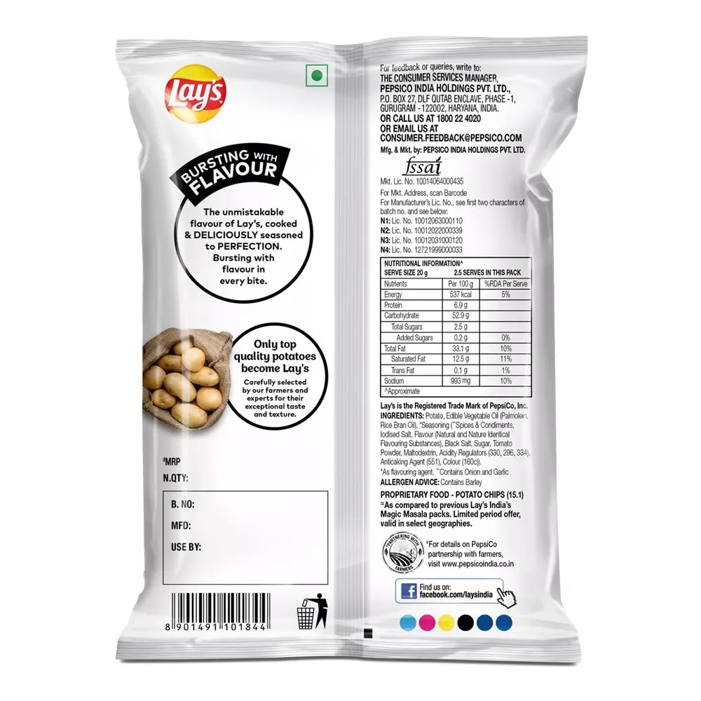 Lays India's Magic Masala Ingredients