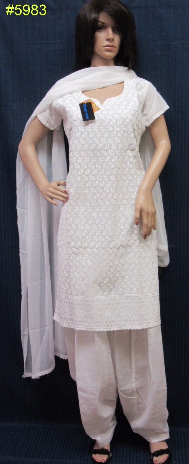 white simple salwar kameez