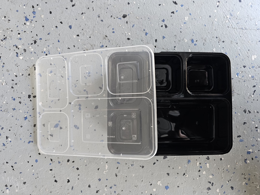 5 compartment deep thali plate with lid