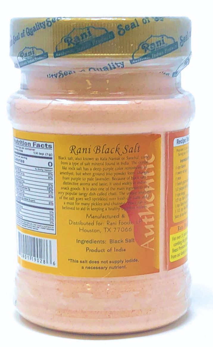 Rani Black Salt Powder Kala Namak Mineral 5oz 142g PET Jar ~ Unrefined,  Pure and Natural | Vegan | Gluten Friendly | NON-GMO | Kosher | Indian  Origin