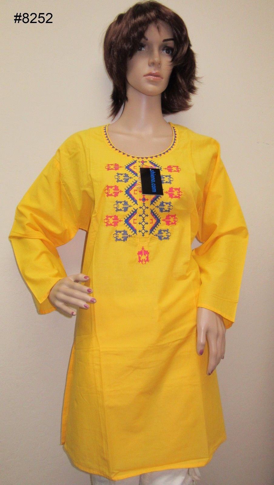 12 /& XL 10 100/% Soft Black Cambric Cotton Embroidered Tunic Top US Size L