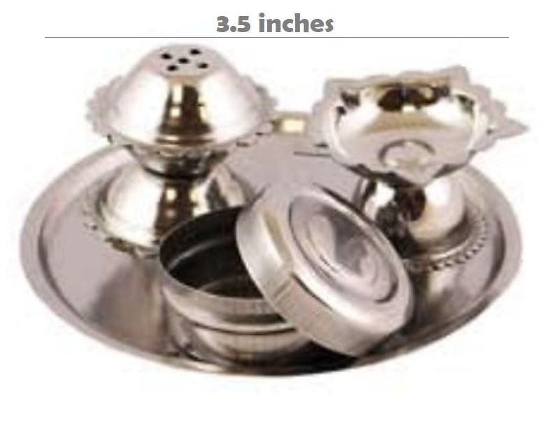 Small Stainless Steel Puja Thali