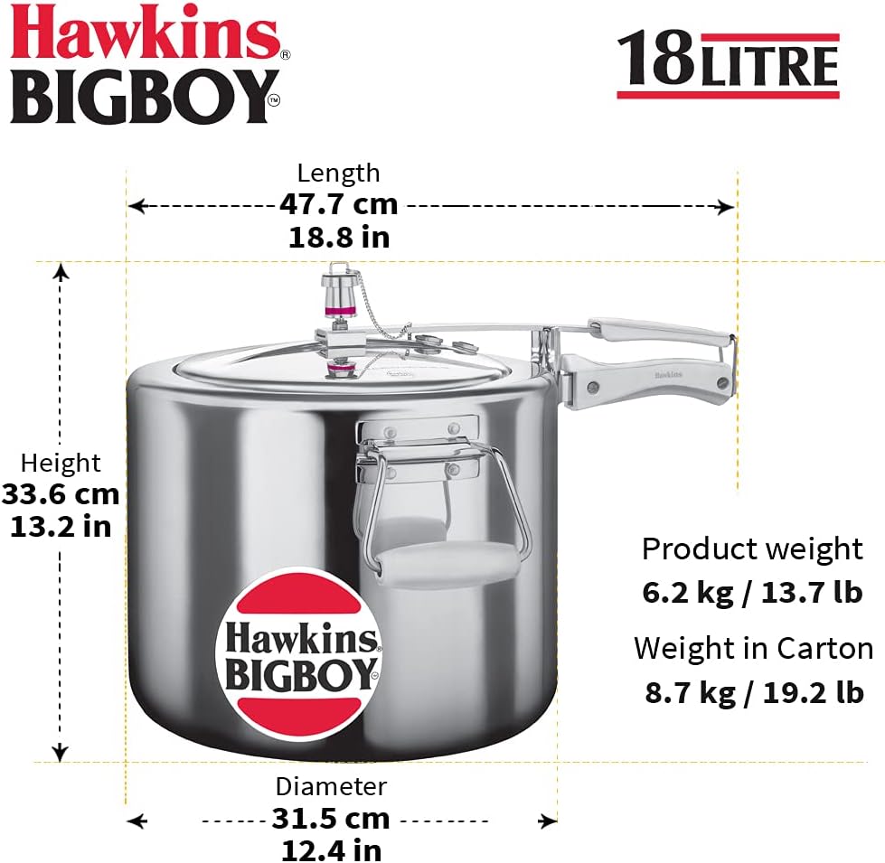 Hawkins Bigboy 18 liters large pressure cooker