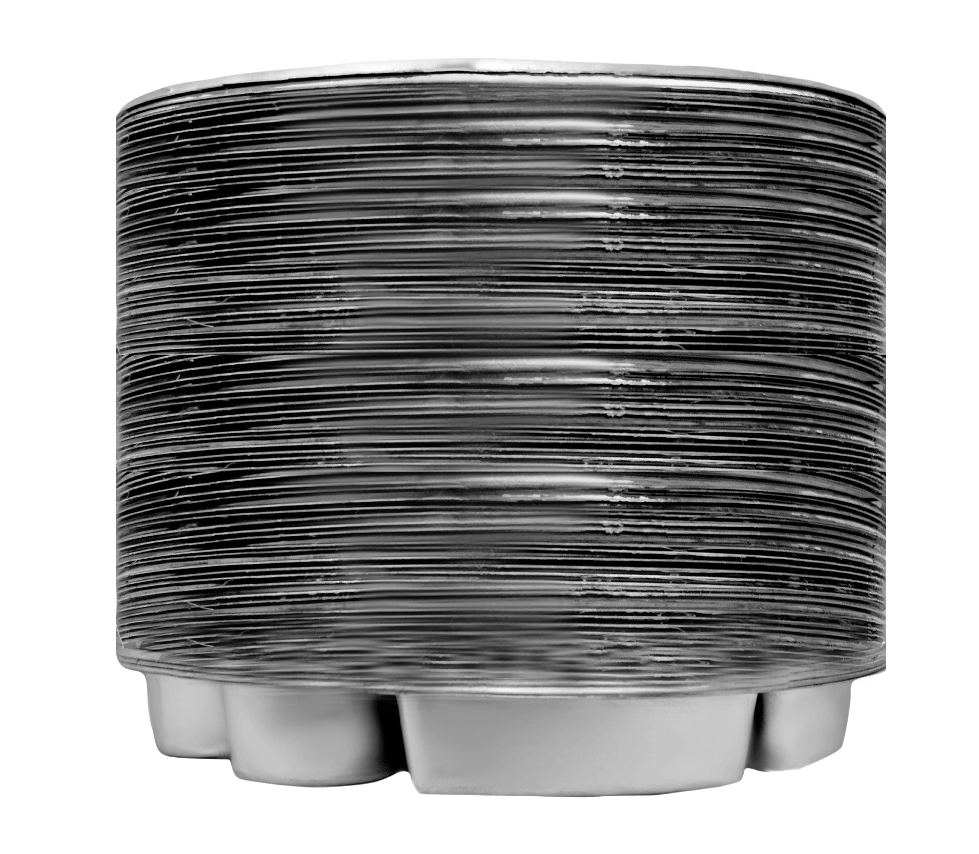 9 Compartment Silver Thali Plate - Single Stack