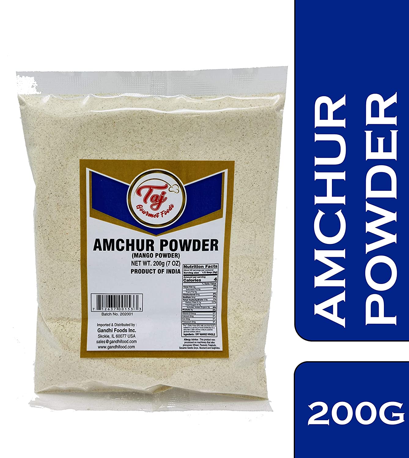 TAJ Premium Indian Amchur Powder (Dried Mango Powder) #42947 | DesiClik ...