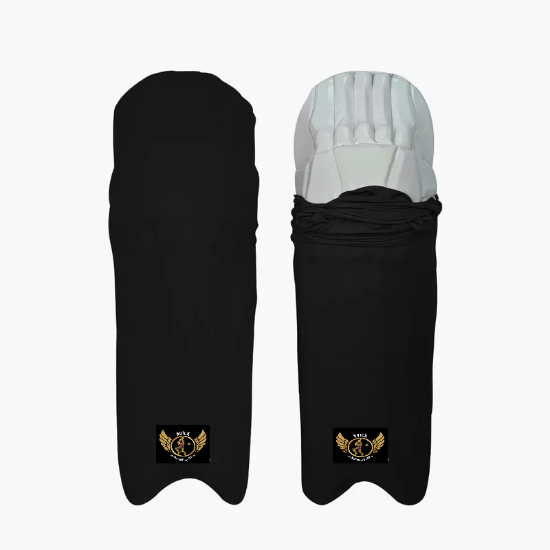 Black cricket batting pads cover