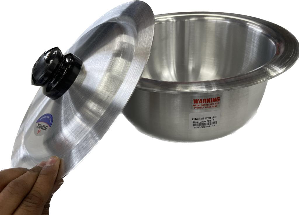 Small cooking pot, 2.5 Liter, Sonex size #1, Aluminum cooking pot.