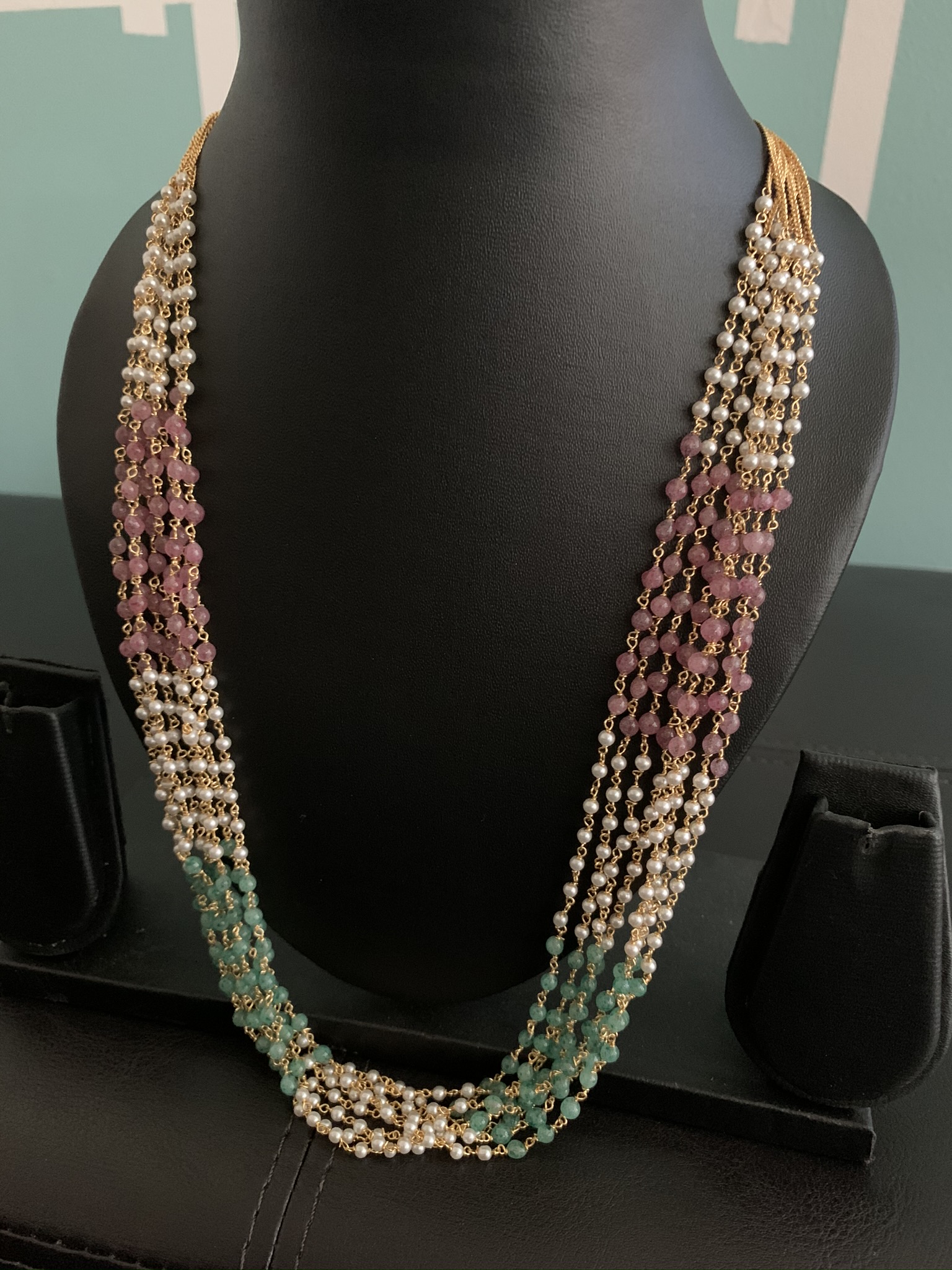 Pearl Multi colored designer necklace