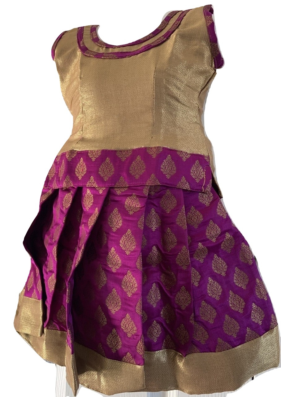 plain pattu pavadai design