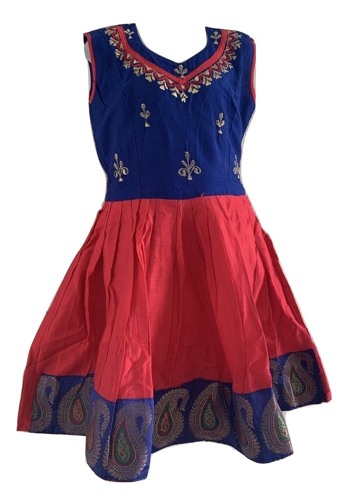 raw silk frock design