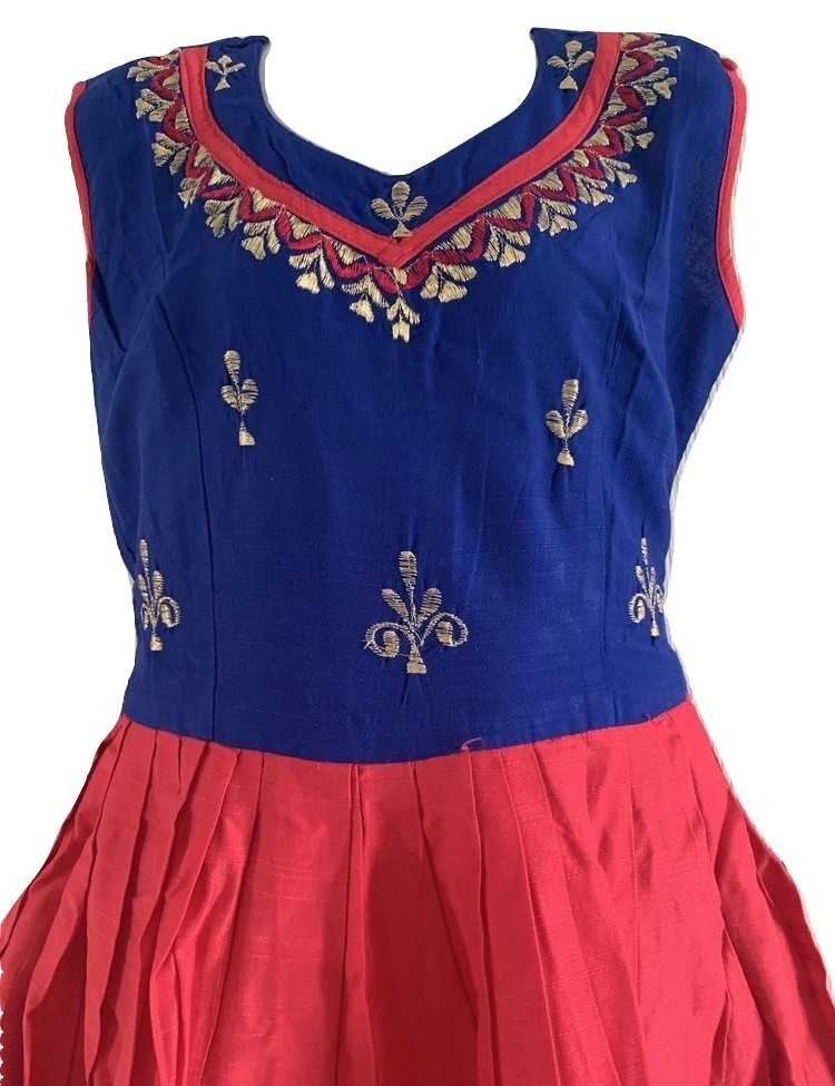 raw silk frock design