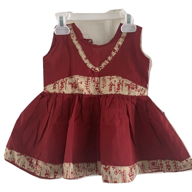 maroon colour ka frock