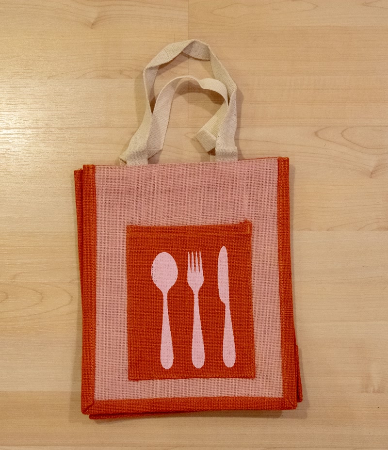 Jute Pink Orange bag