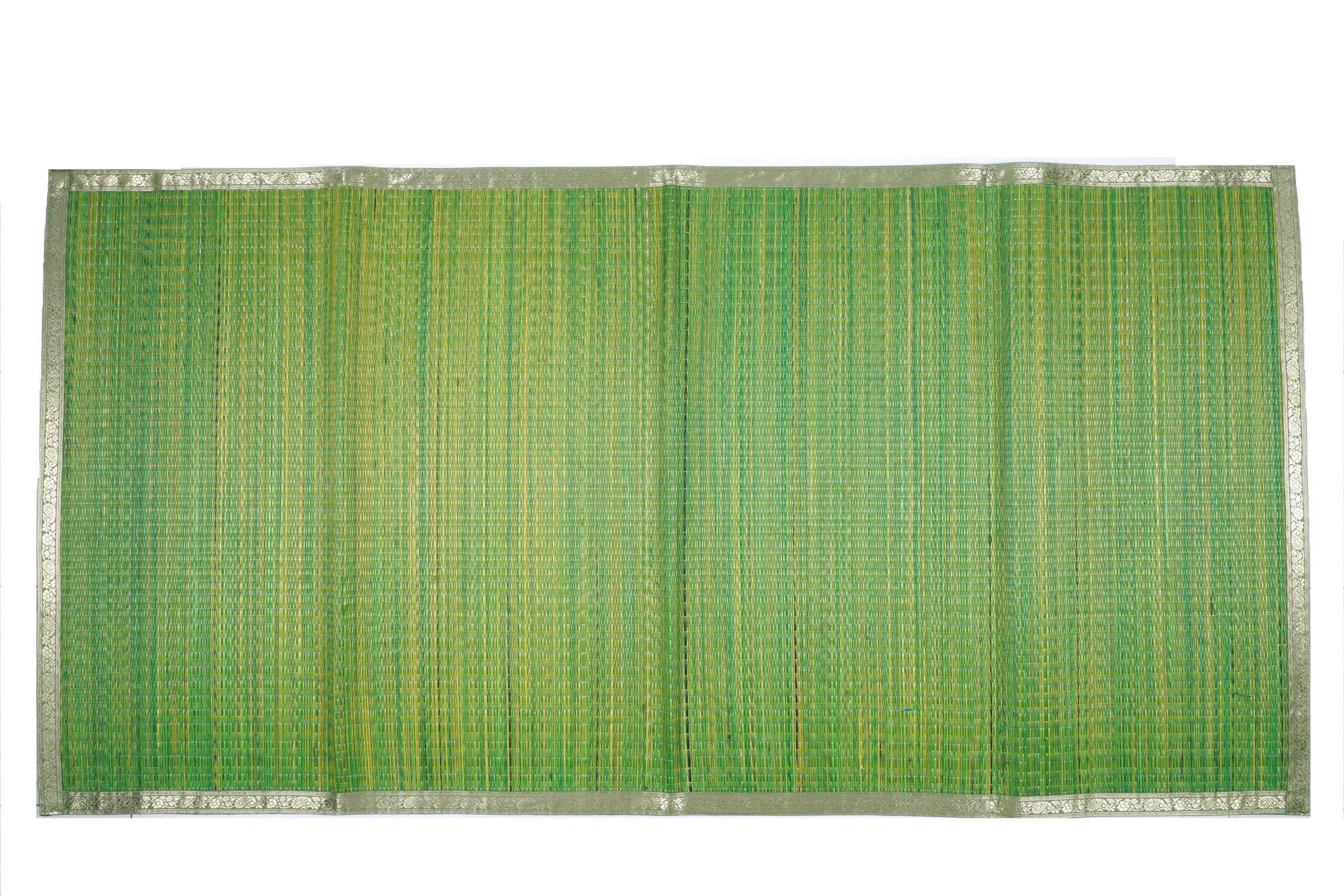Handmade Eco-Friendly Kora Grass Decorative Floor Pai Mats - Green