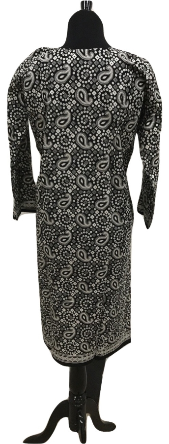 black bandhani kurti