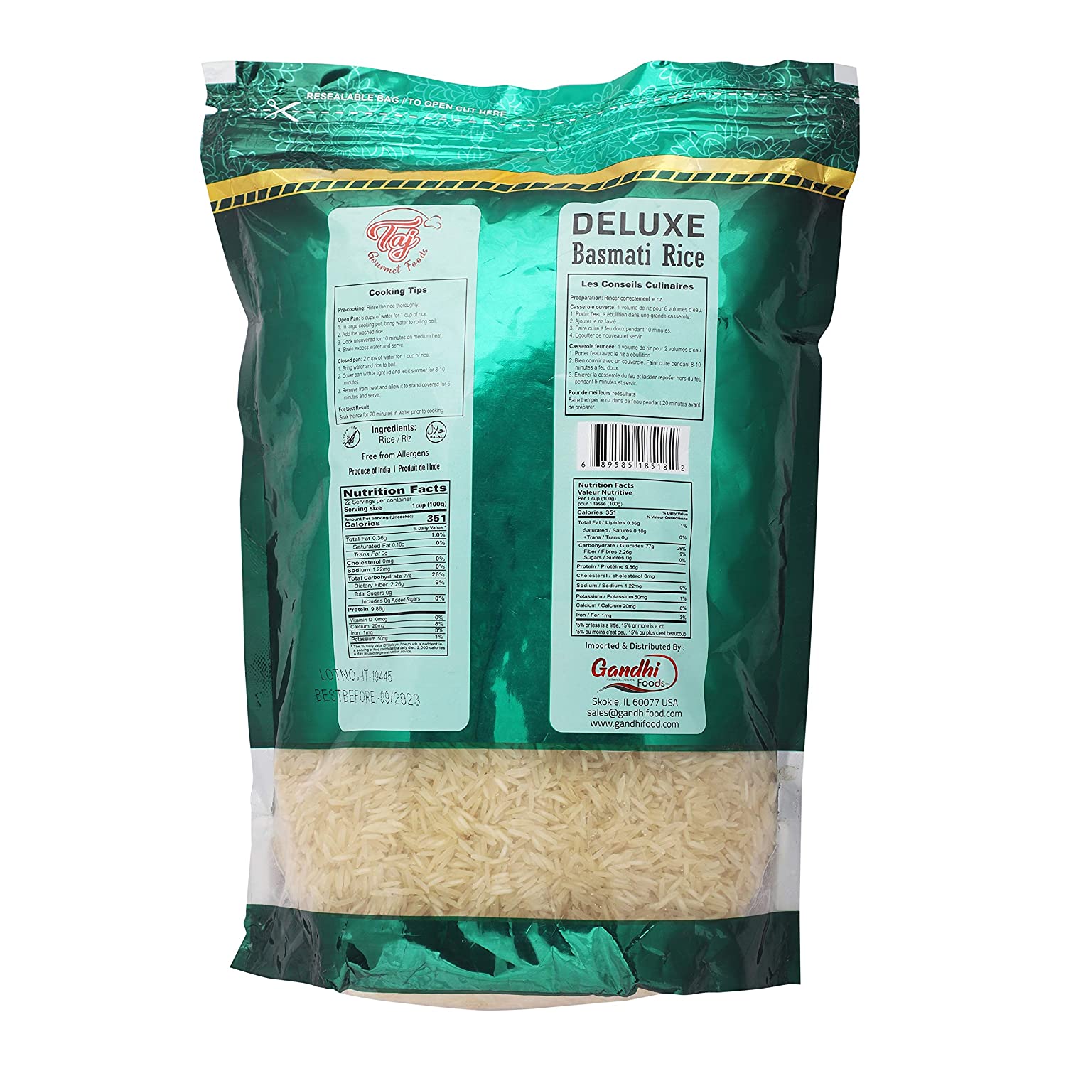 Taj Deluxe Basmati Rice Everyday Basmati 10 Pounds 43116 Buy