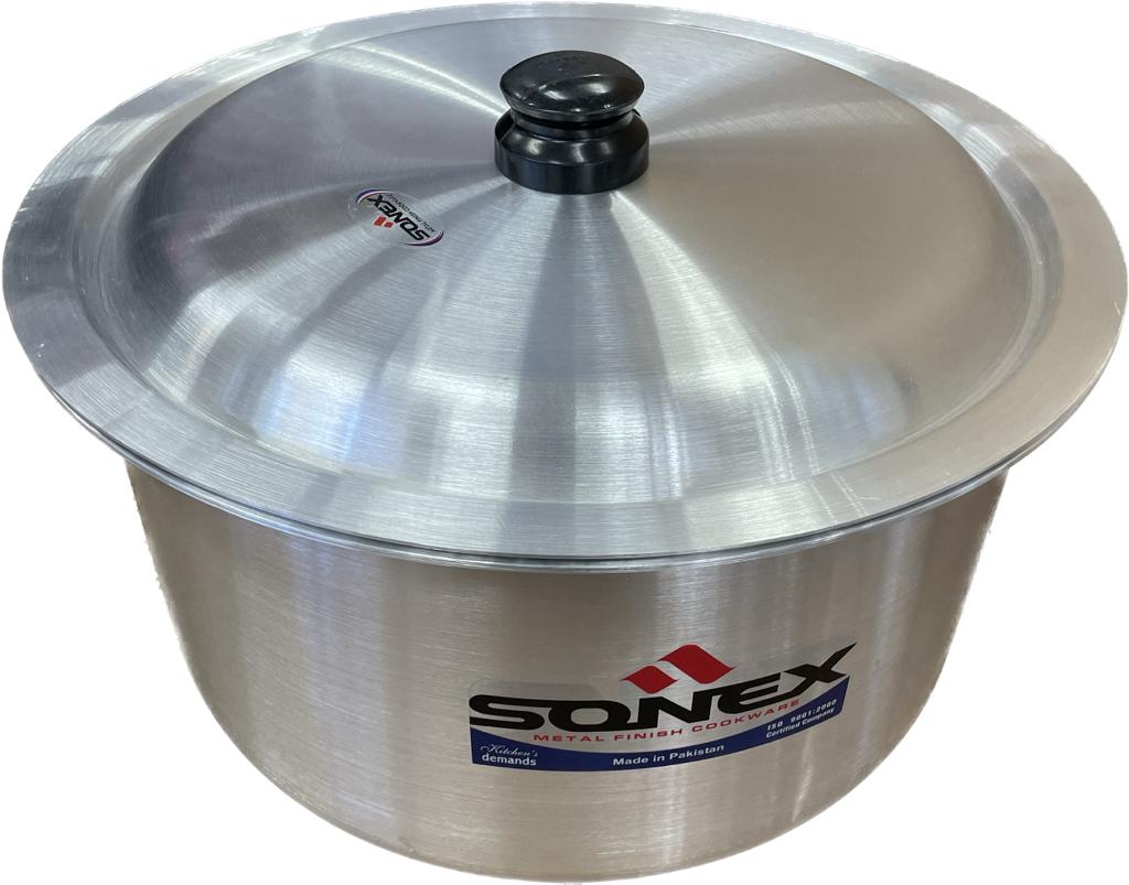 Aluminium Cooking Pots Set with Lids, Size: 7,8,9,10, Brand: Sonex.