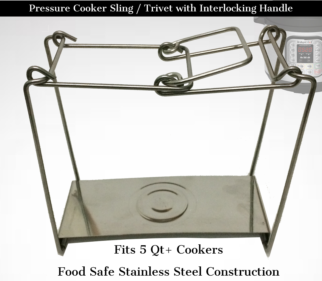 Dubbas - Multipurpose Stainless Steel Instant Pot Trivet / Sling w/  Interlocking Handle #34071