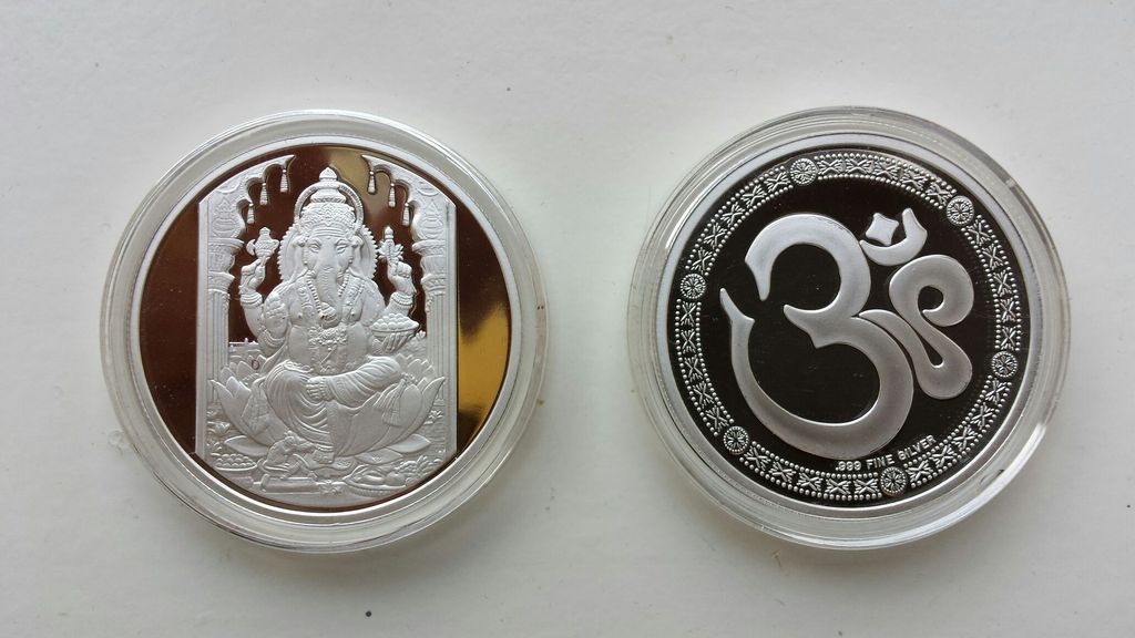 Pure Silver Coin with Ganesh Ji - 1 Oz