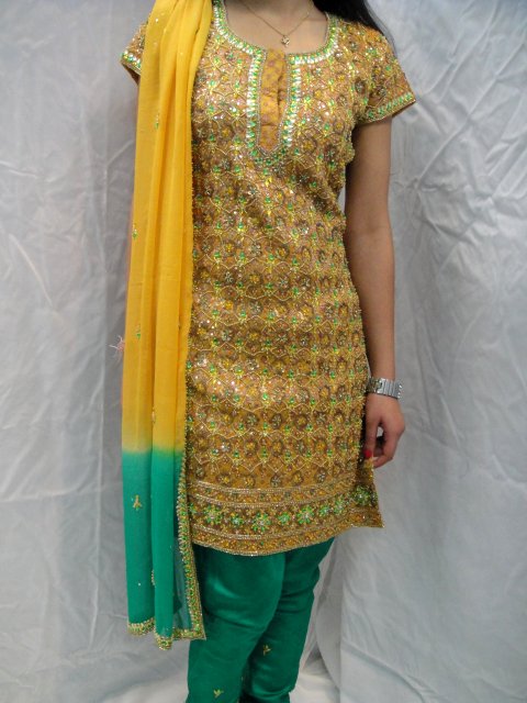 brocade churidar material