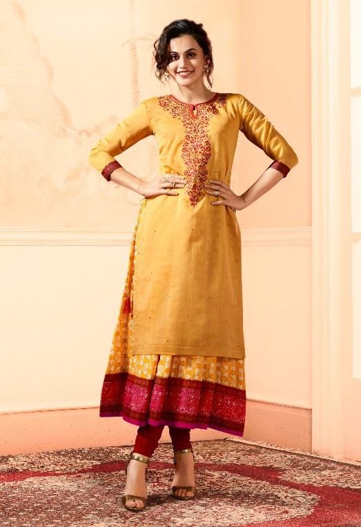 Banarasi Silk Block Print Kurtis Online Shopping for Women at Low Prices