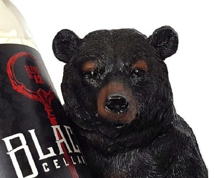 Black Bear Wine Bottle Holder Christmas Gift, Home and office Decor 36014 USA